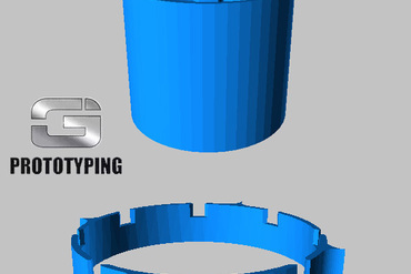 small bucket 8-leaf iris lid gadget sla 3dprinting hometool 3D print model - Mito3D