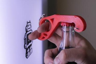 smart one handed bottle opener your home ultimaker 2 open onehanded soda beer cans can kitchen grab google sketchup e-nable 3d print model - Mito3D