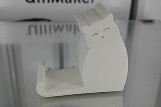 smartphone-Ständer Katze gadget smartphone stand cat 3d print model - Mito3D