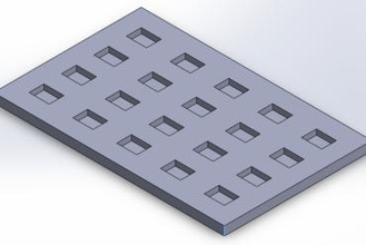 smd tray pnp 42 x 57 mm 20 times maker diy smt qfn 3d print model - Mito3D