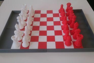 snap fit scacchiera giochi di scacchi 3d print model - Mito3D