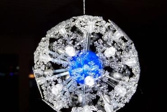 snowball christmas ornament decoration decorations ornaments xmas tree 3d print model - Mito3D