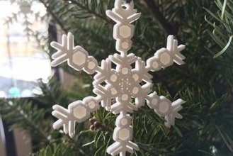 snowflake ornaments - machine your home snow ornament holiday winter 3d print model - Mito3D