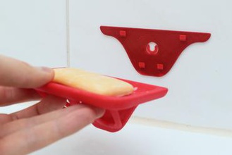 sabunluk duvara monte ev seifenhallter sabun tutucu duvar değnek montaj 3d print model - Mito3D