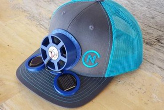 güneş fan şapka gadget yaz sıcak swea ter terli radyasyon yanık ıslak yazdırılabilir proje aile eğlenceli zanaat işçiliği lehim elektronik hobi 3d print model - Mito3D