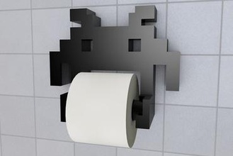 space Invaders - WC-Papier-Halter Ihre home invader WC-Papier 3d print model - Mito3D