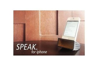 speak iphone gadget dock speaker 3d print model - Mito3D