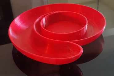 spirale plongement plat casse croûte collations 3D print model - Mito3D