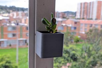 square magnetic pot your home flowerpot neodymium 3d print model - Mito3D