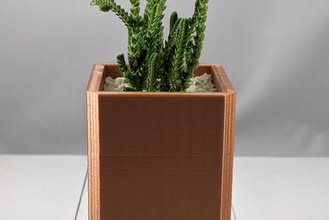 Kare saksı ev indoorgardening kapalı indoorgarden ekici saksılar succulents etli 3d print model - Mito3D