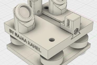 stable carriage & proper belt tensioning flying extruder v2 3d printer parts enhancements wheel kossel 2020 tensioner 3d print model - Mito3D