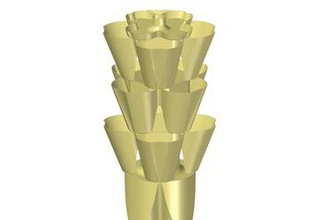 stapelbar cascade Pflanzer ver2 Ihre home vase stack Pflanzen Töpfe Kräuter 3d print model - Mito3D