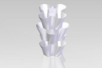impilabile fioriera la vostra casa il vaso piante di fiori pentole giardino 3d print model - Mito3D