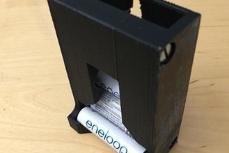 standing hangable fifo battery dispenser aaa batteries gadget stackable holder 3d print model - Mito3D