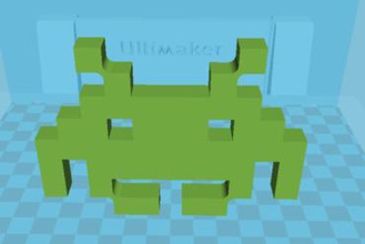 stehend space invader - Spielzeug 3d print model - Mito3D