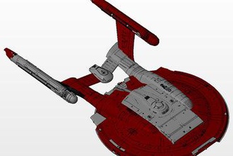 star trek enterprise miniaturen nx-01 3d print model - Mito3D