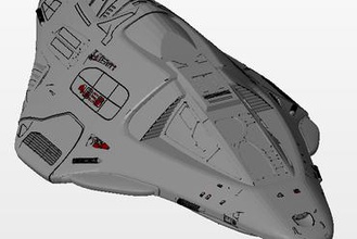 star trek shuttle - delta flyer miniatures voyager enterprise 3d print model - Mito3D