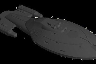 star trek voyager les miniatures vaisseau spatial starship fédération 3d print model - Mito3D