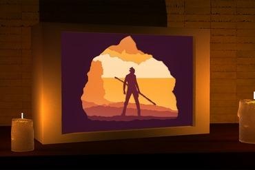star wars lightbox For your home lampara lamp 3d print model - Mito3D