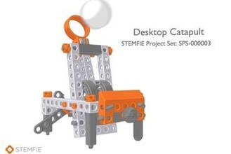 Stemfie escritorio catapulta juguetes stemfie3d ping pong Lego mecano construcción conjunto 3d print model - Mito3D