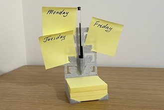 sticky note holder For your home post-it wall-mount desktop 3d print model - Mito3D