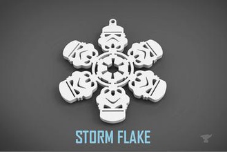 tempestade de floco decoração natal sua casa starwars storm trooper decorações forge3d neve star wars força desperta 3d print model - Mito3D