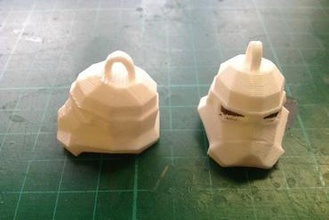 stormtrooper cabeça chaveiro a moda 3d print model - Mito3D