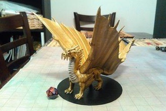 sole drago miniature oro samsung da tavolo dungeons dragons dnd d&d di gioco wargame pathfinder printrbot metallo il fantasia 3d print model - Mito3D