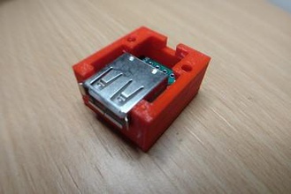 super minimal usb connector breakout box electronics 3d print model - Mito3D