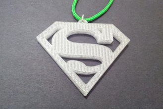 superman logo pendant fashion 3d print model - Mito3D