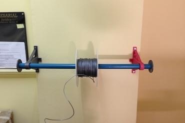 suporte parete filamento 3D stampante parti miglioramenti titolare supporto bobina 3d print model - Mito3D