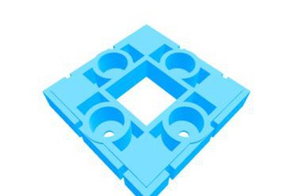 support magnet dungeon tile 1x1 games pathfinder dnd wood 3d print model - Mito3D