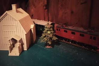 swedish house modello 1 87 openrailway miniature casa scala con il treno in miniatura barspin daniel né e di 3d print model - Mito3D