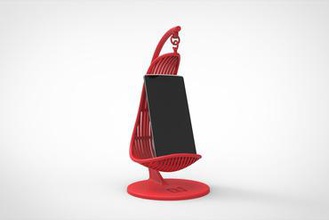 swing dock oneplus one contest ultimaker stand smartphone holder 3d print model - Mito3D
