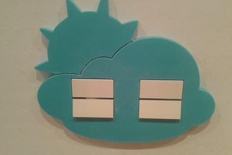 placas de los interruptores la habitación niños su casa ornamento el elefante interruptor owl tiburón mariposa cohete cat dino pato goma en nube 3d print model - Mito3D