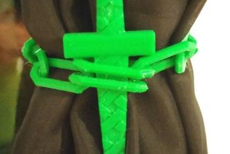 sword thru chain drapery tie your home viking 3d print model - Mito3D