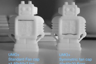 simétrico de los dos ventiladores umo umo+ 30mm 40mm 50mm Impresora 3d piezas mejoras 3d print model - Mito3D