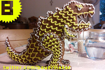 t-rex cookie cutter toys gingerbread 3D print model - Mito3D