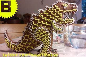 t-rex à l'emporte-pièce les jouets emporte-pièce pain d'épice 3d print model - Mito3D