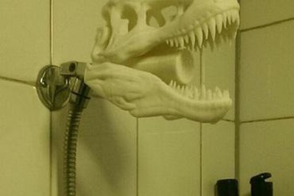 t-rex shower head your home dinasaur water 3d print model - Mito3D