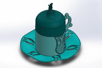 t rk kahve yap m nda kullan lan zel desenli g fincan ve tabaklar d'autres tabaklar-tasarim yapimi kahvesi ozel imalati kalipdanismani urun tasarimi turk 3d print model - Mito3D