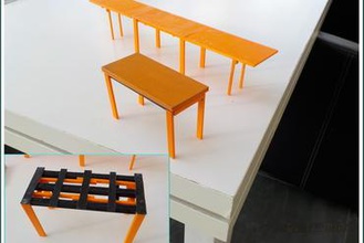 table à rallonge, - l'extension de la les miniatures concept rallonge 3d print model - Mito3D