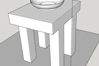 tabela vaso a arte o design A impressão 3d básica sketchup netfabb 3d print model - Mito3D