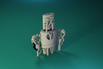 tall ted dr fluff toys robot 3d print model - Mito3D