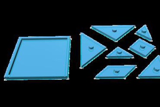 tangram jeu-3d morceaux jeux jeu conseil d'administration de plateau 3d d'impression Impression 3d print model - Mito3D