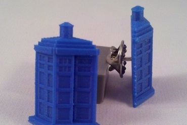 tardis pin bijoux 3D print model - Mito3D