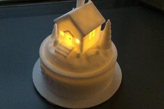 tea light scene - house your home makingmerry 3d print model - Mito3D