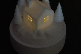 tea light scene - small house contest makingmerry 3d print model - Mito3D