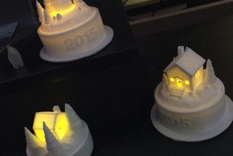 tea light scene - snowman small contest makingmerry 3d print model - Mito3D