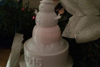 tea light scene - snowman your home makingmerry 3d print model - Mito3D
